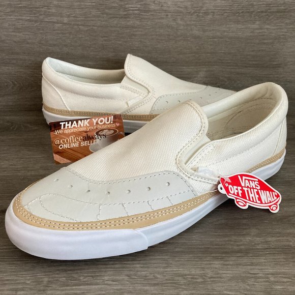 Vans Classic Slip-On Overply Sk8 Qtr Blanc De Blanc White Men's NWOB - Picture 1 of 8